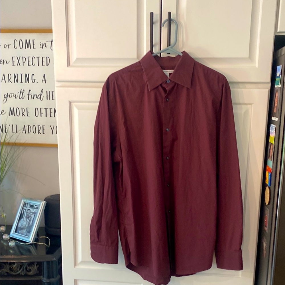 Banana Republic Men's Deep Red Dress Shirt